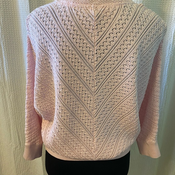 White House Black Market Light Pink V-Neck Sweater - Picture 6 of 9